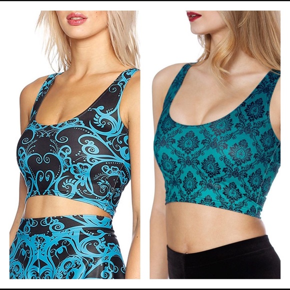 Blackmilk Tops - 2 BlackMilk Reversible Crop Tops - Medium